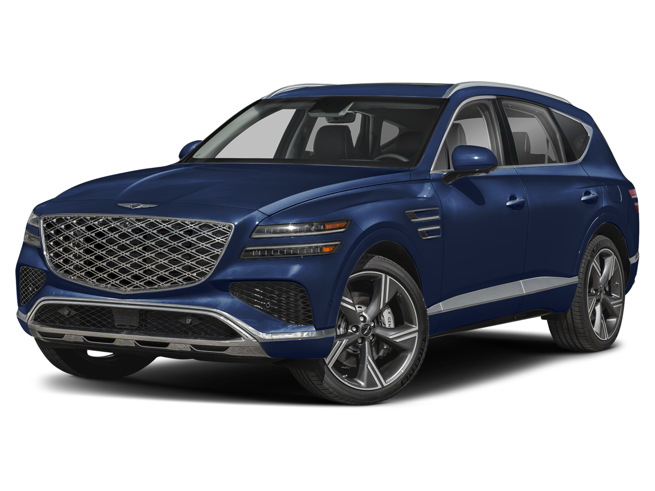 2026 Genesis GV80 2.5T in Capri Blue — front three-quarter view