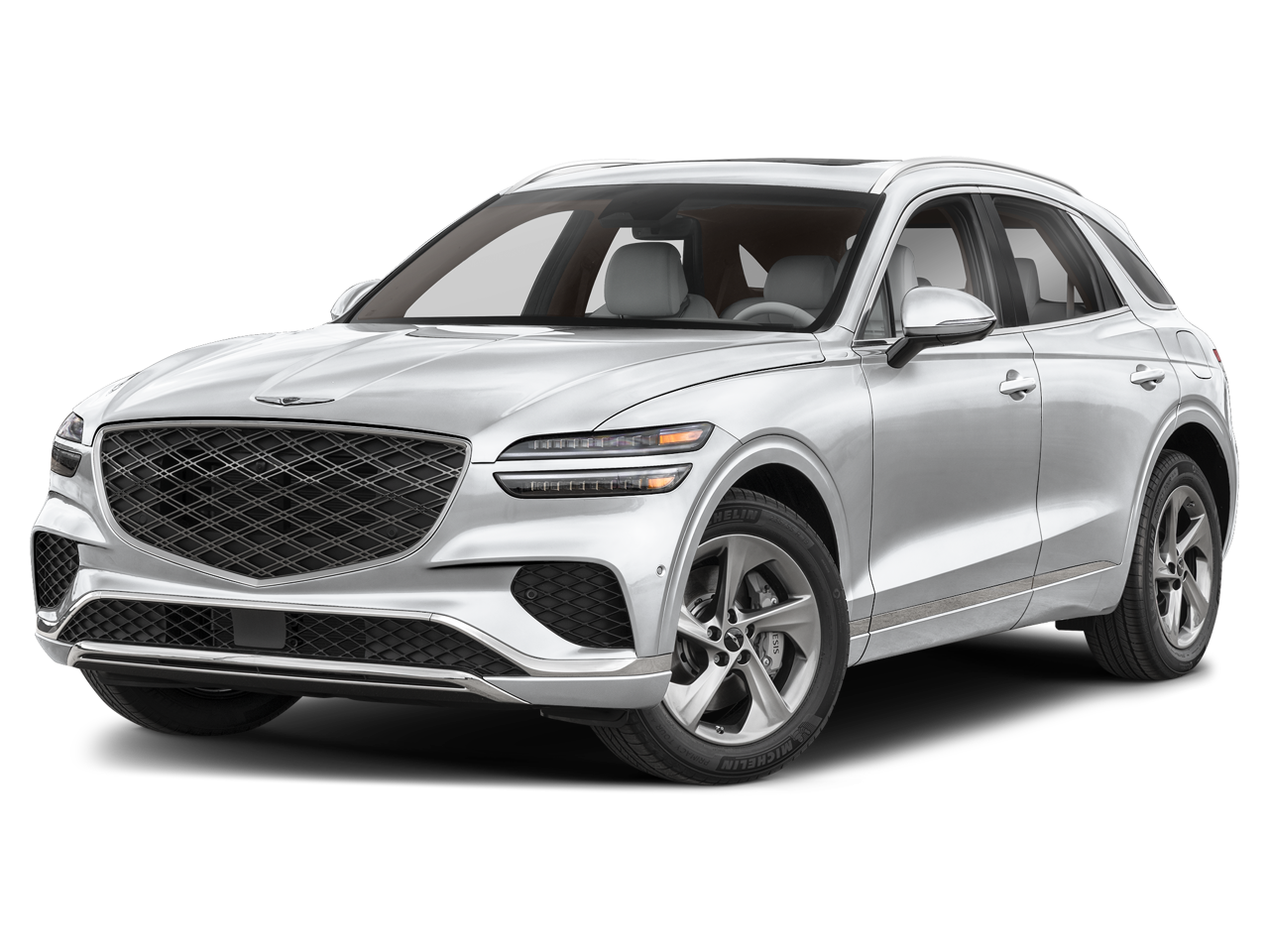 2026 Genesis GV70 2.5T Advanced in Alta White — front three-quarter view